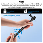 Telesin 2nd Gen 3 Meter Ultra Long Carbon Fiber Invisible Selfie Stick for Action Camera