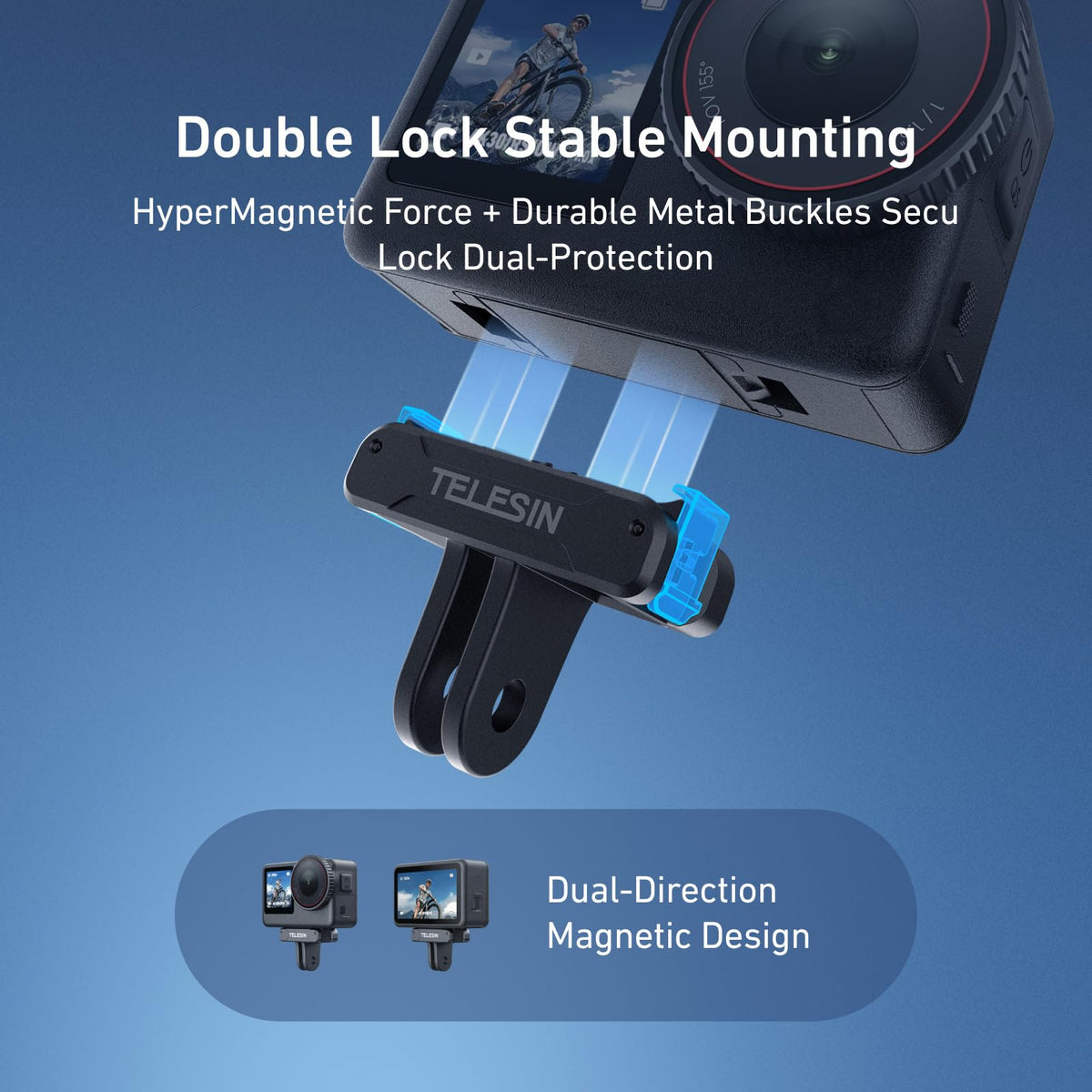 Telesin Magnetic Quick Release Adapter Mount for DJI Osmo Nano, Osmo Action 6