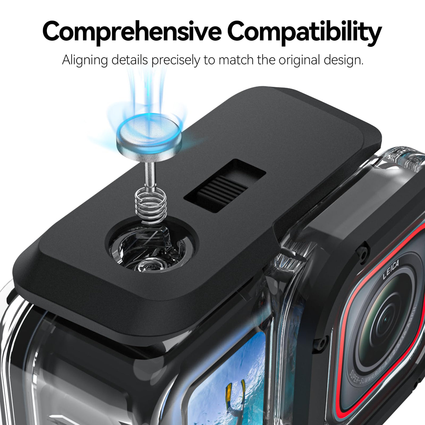 TELESIN Waterproof Case for Insta360 Ace Pro | Underwater Dive Case Housing Shell for Ace Pro Deep Scuba Diving Snorkeling 45 Meter Depth