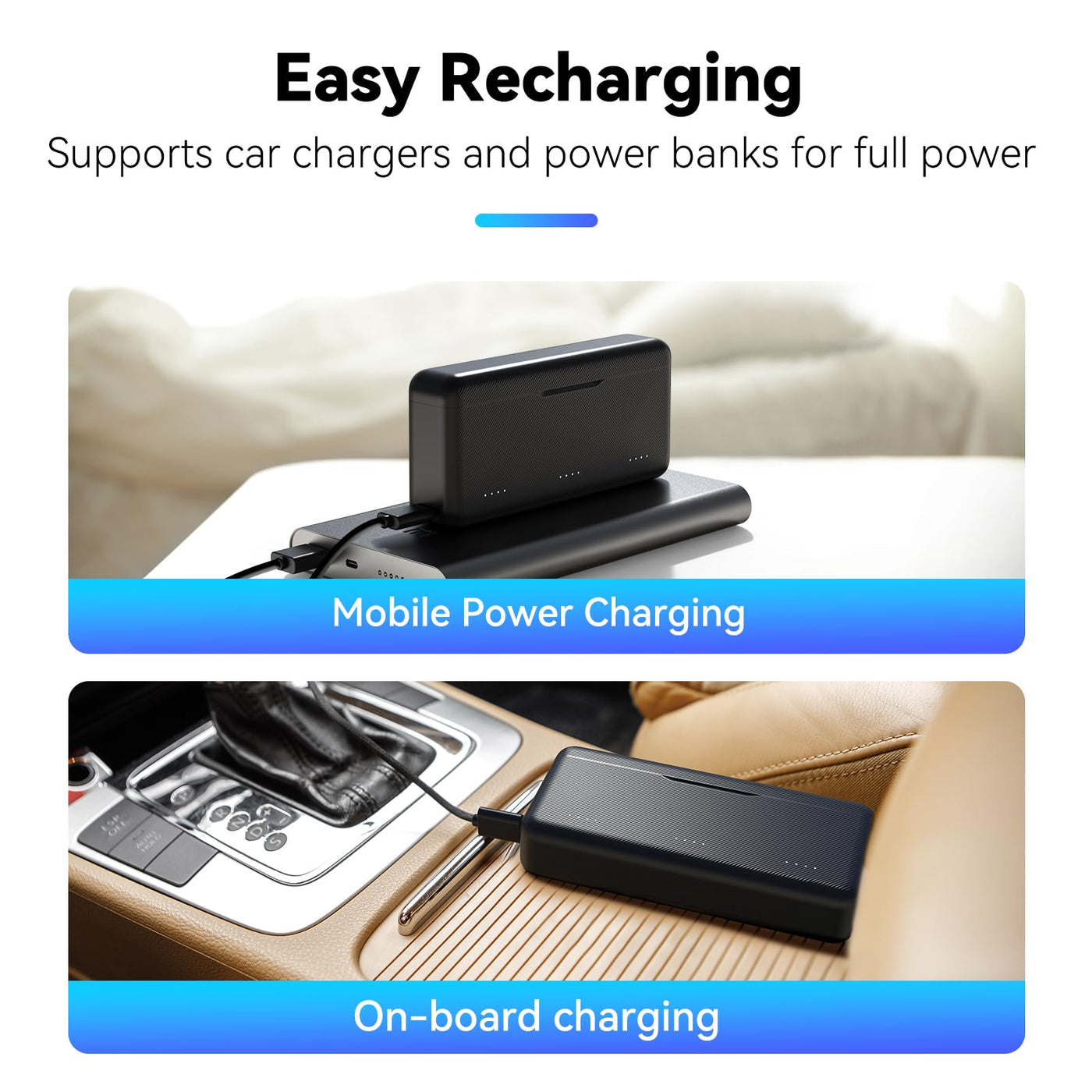 TELESIN Triple Slot Battery Charger for DJI Osmo Action 3 4 | Battery Charging Carry Case with Type-C Cable for Action 3/4