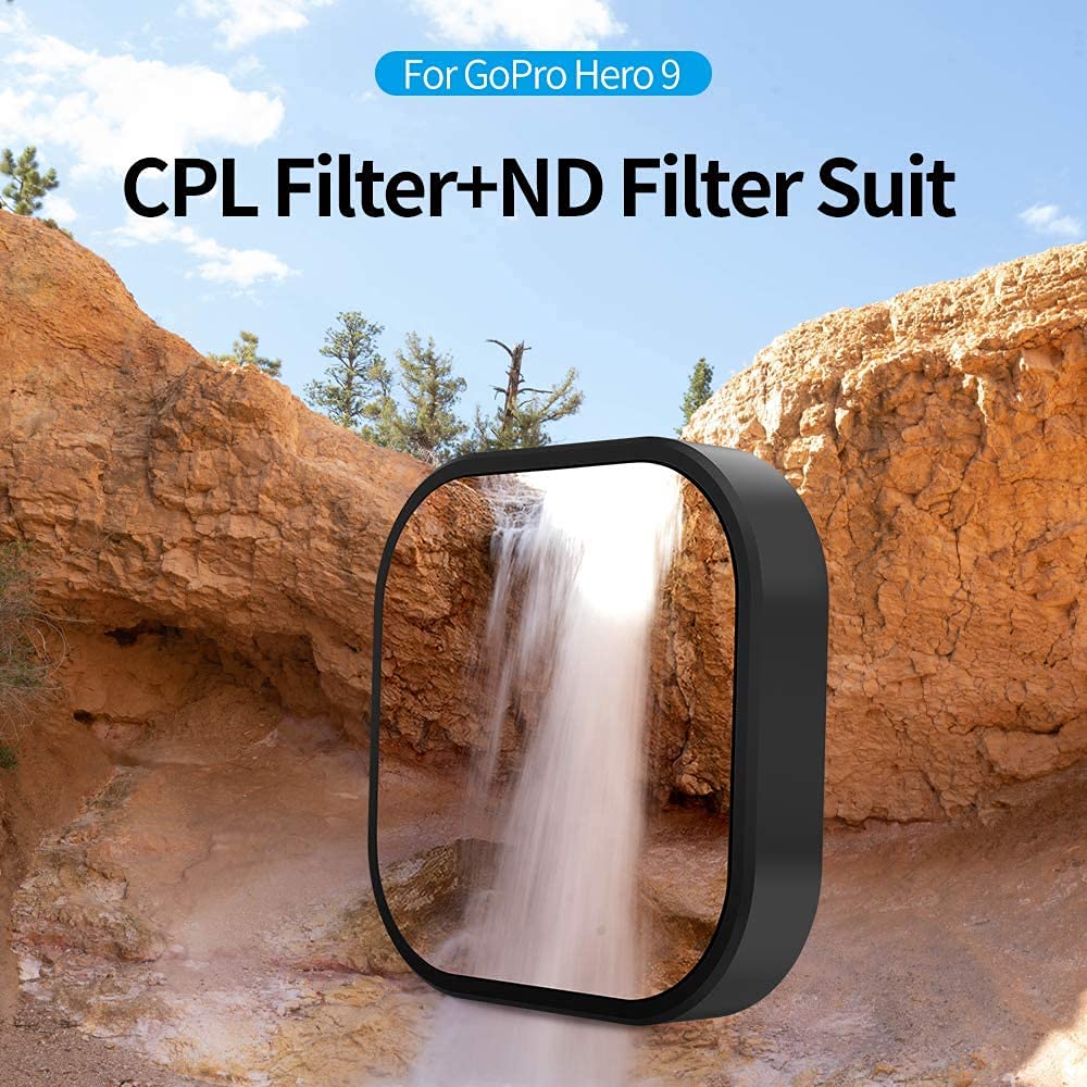 TELESIN 4-Pack Lens Filter CPL ND8 ND16 ND32 for GoPro Hero 12 Hero 11 Hero 10 Hero 9 Black, Neutral Density and Polarizing Lens Filter Kit Lens Protector for GoPro 12 11 10 9 Accessories