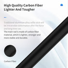 TELESIN Upgraded 1.16 Meters Carbon Fiber Ultra Light Selfie Stick for GoPro Osmo Action Camera, Invisible Stick for GoPro MAX, Insta360 ONE R ONE X2