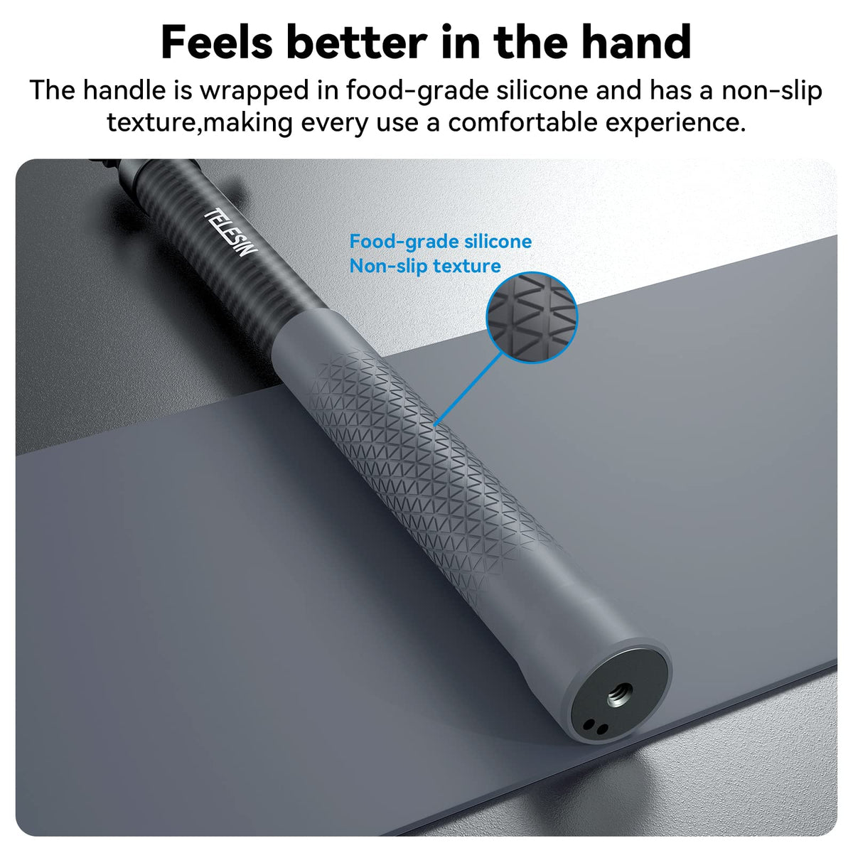 Telesin 2nd Gen 3 Meter Ultra Long Carbon Fiber Invisible Selfie Stick for Action Camera