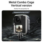 TELESIN Aluminum Alloy Cage Combo Set for GoPro Hero 11 Hero 10 Hero 9 Black Metal Housing Supports Vertical Shooting