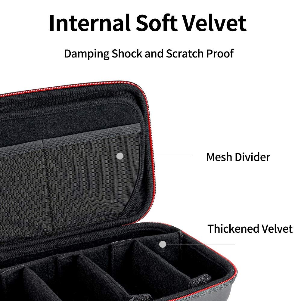 Telesin Portable Storage Bag Space Adjustable Carrying Case for Action Camera