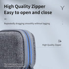 TELESIN Small Carry Case for GoPro HERO13/12/11/10/9/8, Pocket Size Protective Case Travel Bag with Half Open Zipper Supports Connecting with Selfie Stick and Tripod Accessories -Grey