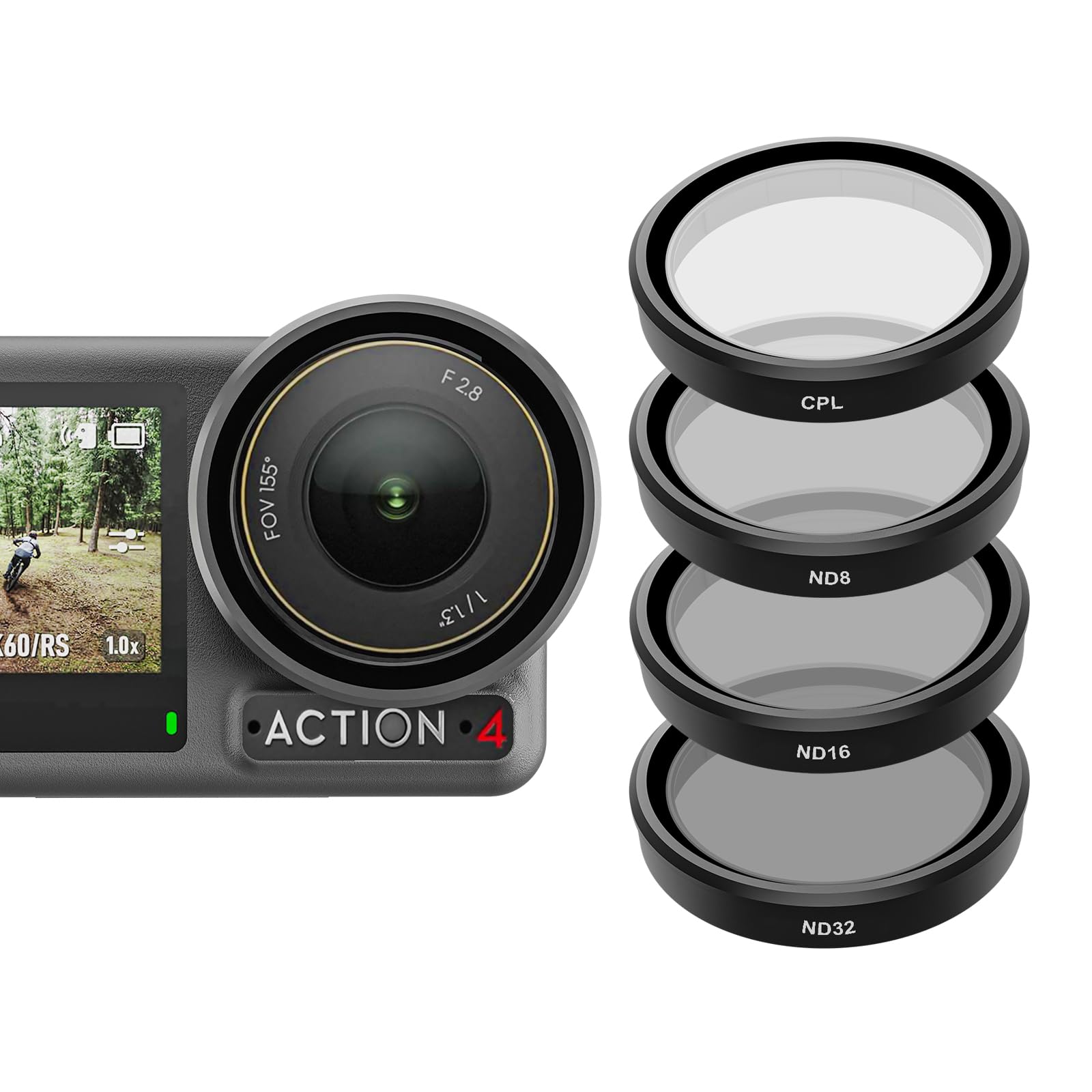 TELESIN CPL/ND8/ND16/ND32 Filter Set for DJI Osmo Action 3 Action 4