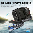TELESIN Aluminum Metal Cage for DJI Action 5 Pro Action 4 Action 3 | Lightweight Protective Frame Housing with ND/CPL Lens Filter Compatibility and 1/4 Cold Shoe