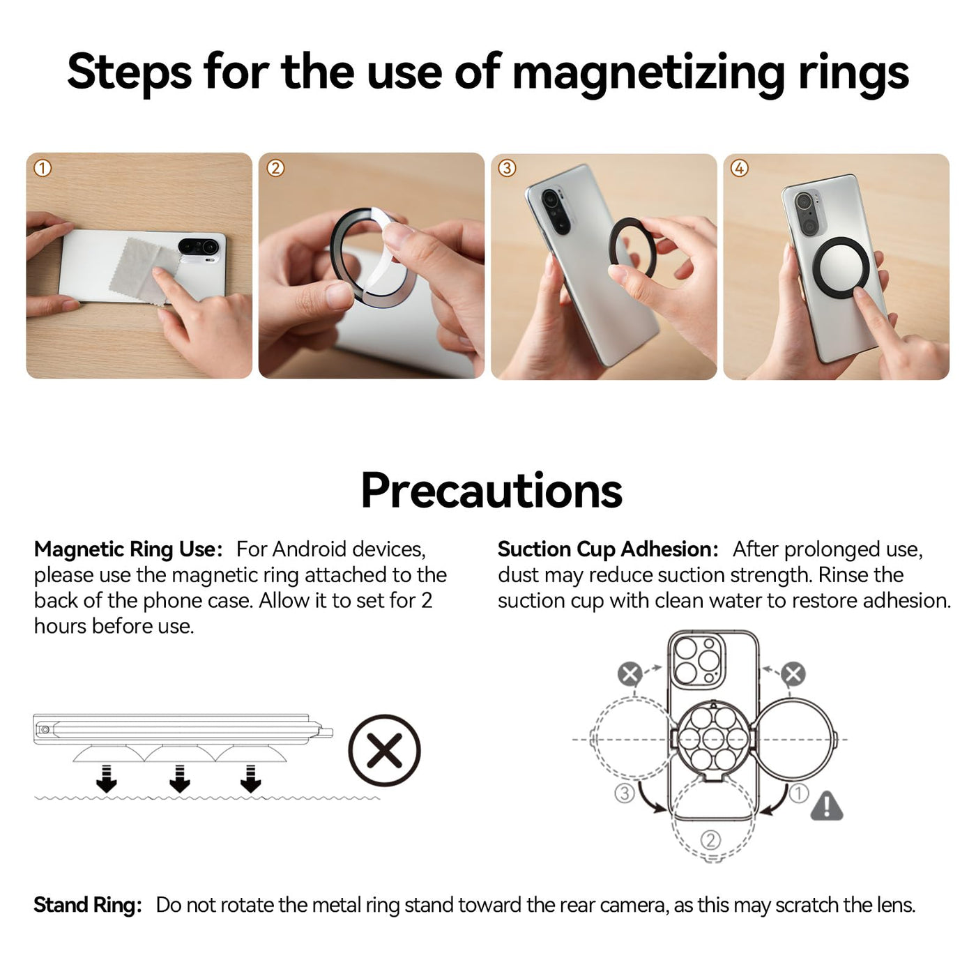 TELESIN Magnetic Suction Phone Mount | Anti-Slip Mirror Shower Hands-Free Phone Holder Compatible with MagSafe iPhone 17 16 15 14 13 12 & Magnetic Phone Case
