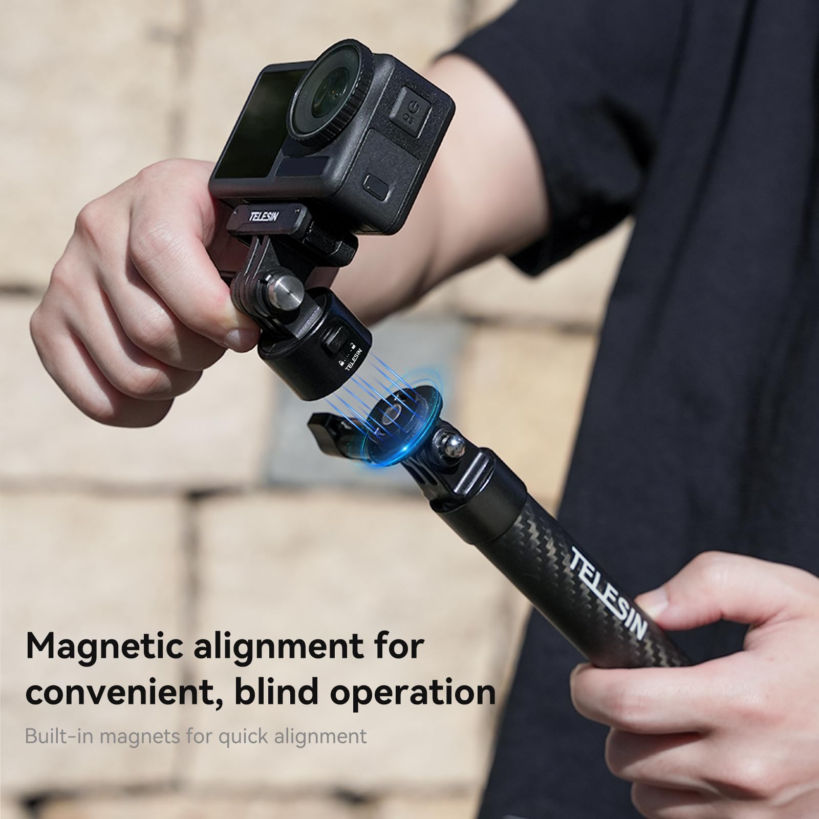 TELESIN Quick Release Mount Adapter Base for GoPro Accessories | Magnetic Camera Tripod Mounts for Insta360 DJI Osmo Pocket DJI Action Camera