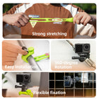 TELESIN Action Camera Elastic Silicone Strap Mount | Flexible Wrap Band Bike Motorcycle Handlebar Mount Accessories for GoPro Insta360 DJI Action Osmo Pocket - Black