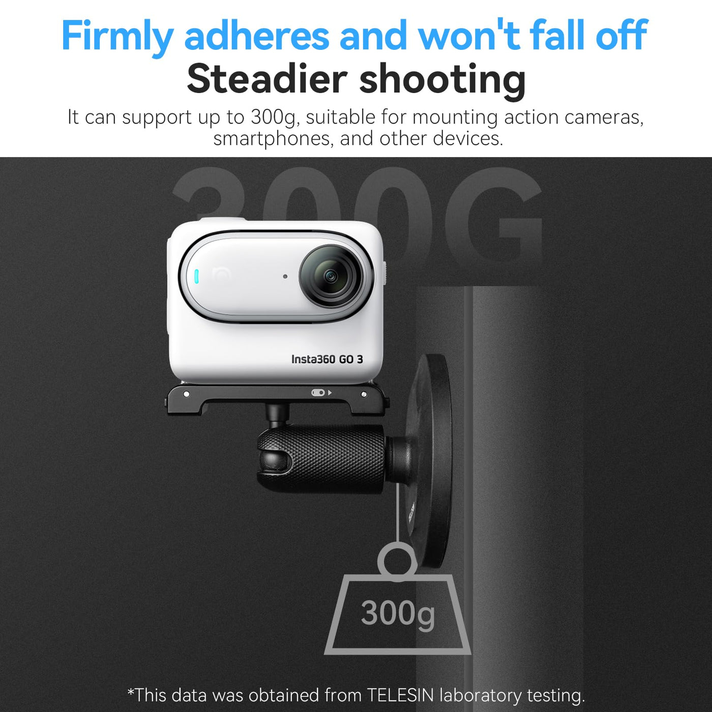 TELESIN Suction Cup with Magnetic Mount Kit for Insta360 GO3 | Car Motorcycle Holder Window Windshield Dashboard Attachment for Insta 360 GO 3 Accessory