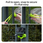TELESIN Action Camera Elastic Silicone Strap Mount | Flexible Wrap Band Bike Motorcycle Handlebar Mount Accessories for GoPro Insta360 DJI Action Osmo Pocket - Black