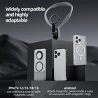 TELESIN Magnetic Neck POV Mount for Mobile Phone | Cell Phone Neck Holder Vlog Selfie Mount Hand Free Chest Stand Strap for iPhone 15 14 13 12 Series Android Phones - Grey