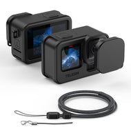 Telesin Upgraded Silicon Case 2.0 for GoPro HERO 13/12/11/10/9 with Lens Cap and Lanyard