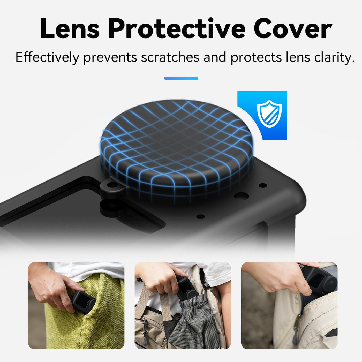 TELESIN Silicone Case with Lens Cap for DJI Osmo Action 5 Pro Action 4 Action 3 Silicone Protective Cover