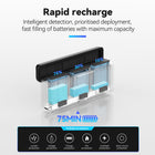 TELESIN Triple Slot Battery Charger for DJI Osmo Action 3 4 | Battery Charging Carry Case with Type-C Cable for Action 3/4