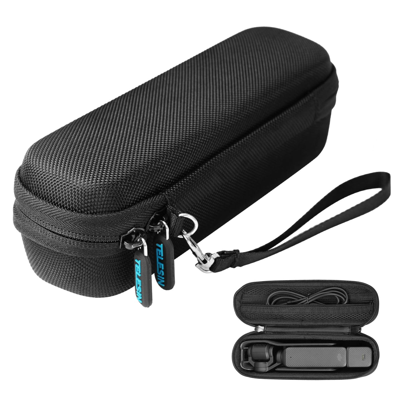 TELESIN Mini Carry Case for DJI Osmo Pocket 3 | Portable Storage Bag with Hand Strap for Osmo Pocket 3