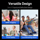 TELESIN 2.0 Mini Desktop Tripod for GoPro Insta360 DJI Action Osmo Pocket | Compact Size Extendable Camera Selfie Stick