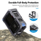 TELESIN Metal Cage Ultra for GoPro HERO 13/12/11/10/9 | Upgrade Magnesium-Aluminum Alloy Protective Frame Case with Side Charging Protection Cold Shoe