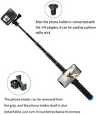 TELESIN Selfie Stick Monopod for GoPro, Selfie Pole with Tripod Mount Phone Holder Clip for GoPro Hero 11 10 9 8 7 6 5+, Insta360 One R RS, DJI Action 2 3 OSMO Action Camera