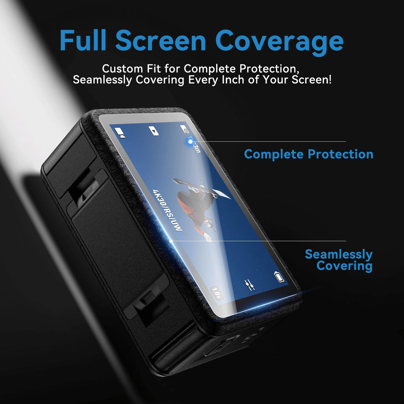 TELESIN Tempered Glass Screen Protector set for DJI Osmo Action 5 Pro Compatible with Original DJI Frame