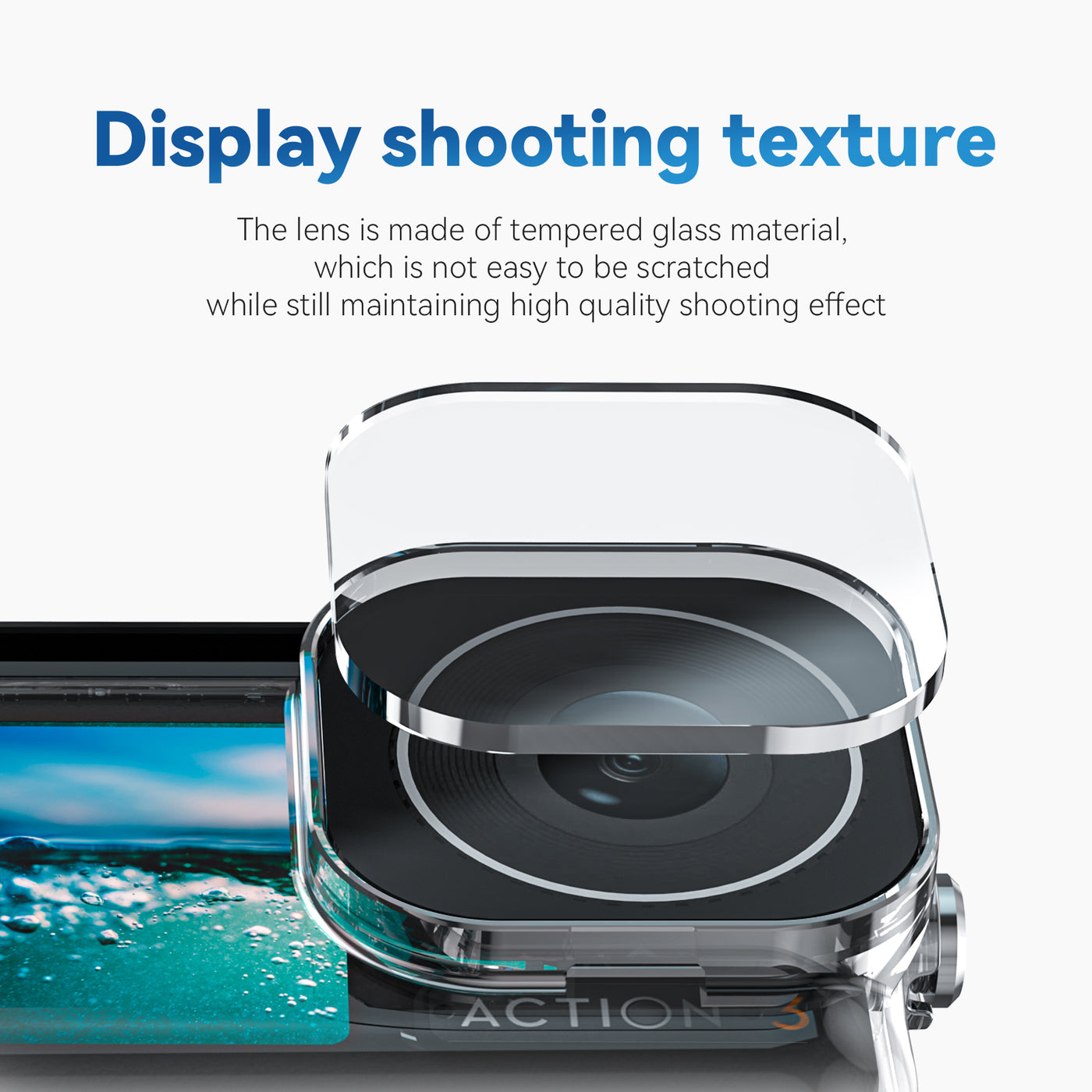 TELESIN 45 Meter Depth Waterproof Case for DJI Osmo Action 3 Action 4 Dive Housing