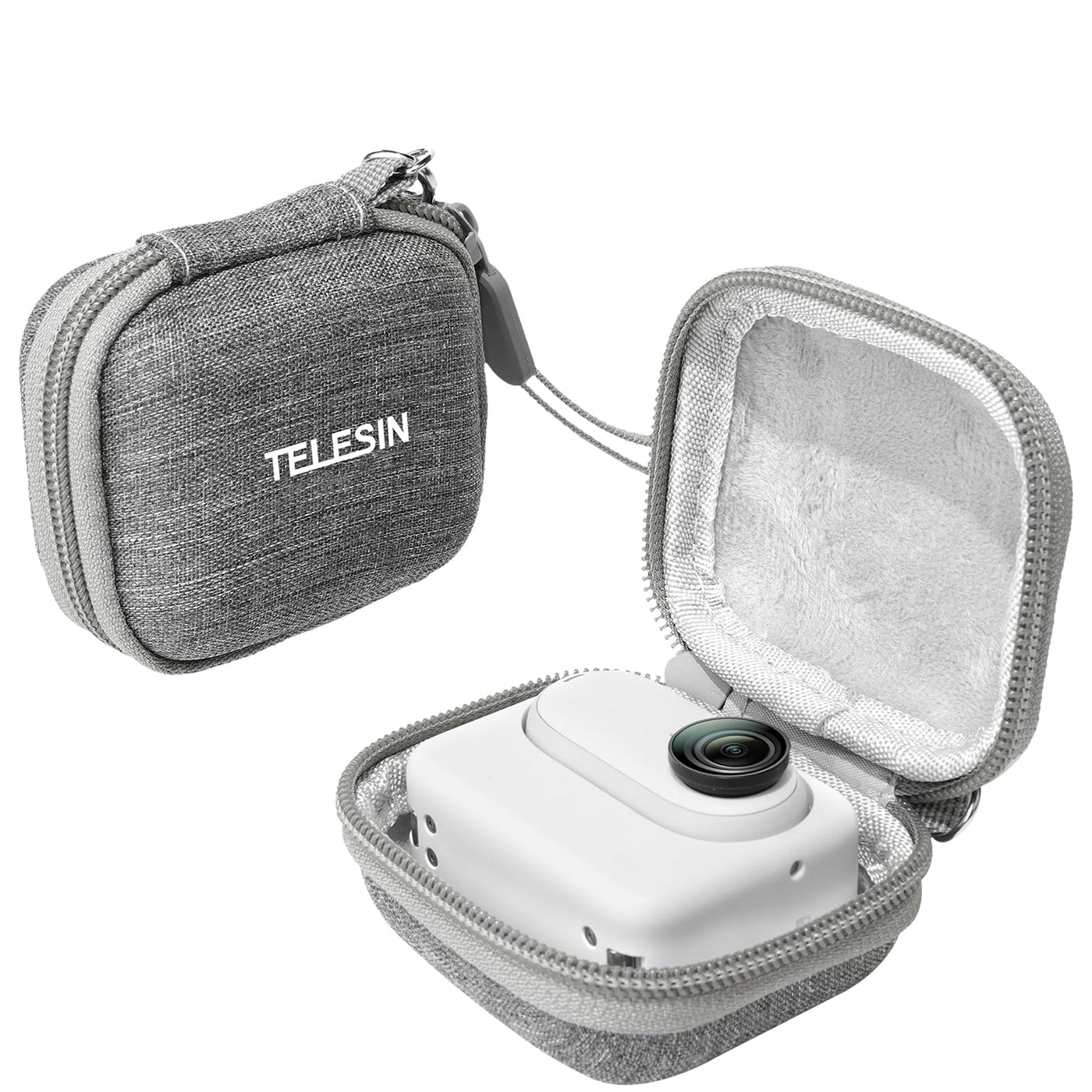 TELESIN Small Carry Case for Insta360 GO3 GO2, GoPro, DJI Osmo Action | Protective Case | Portable Storage Bag