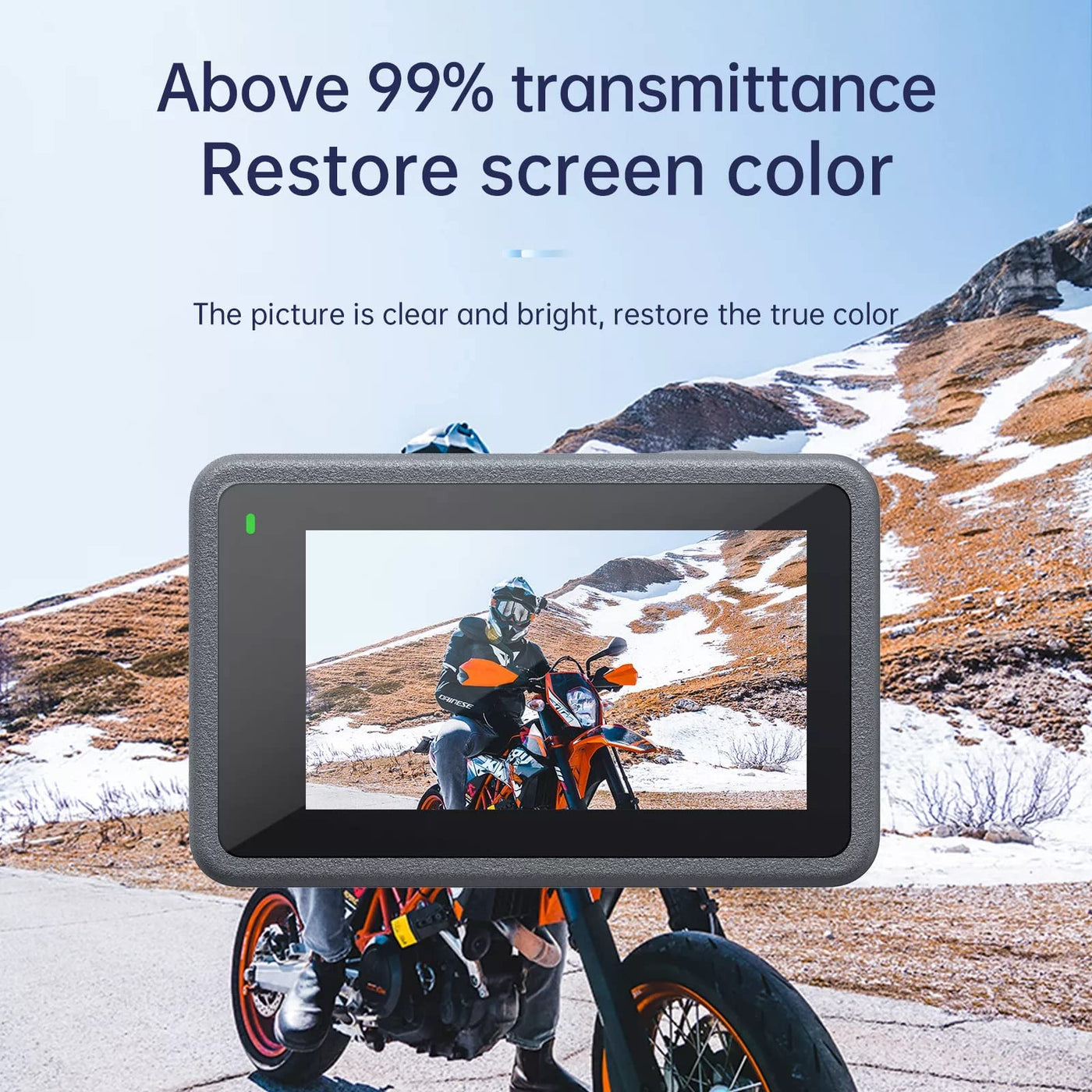 TELESIN Tempered Glass Screen Protector Set for DJI Osmo Action 3 Action 4 Screen Lens Protector