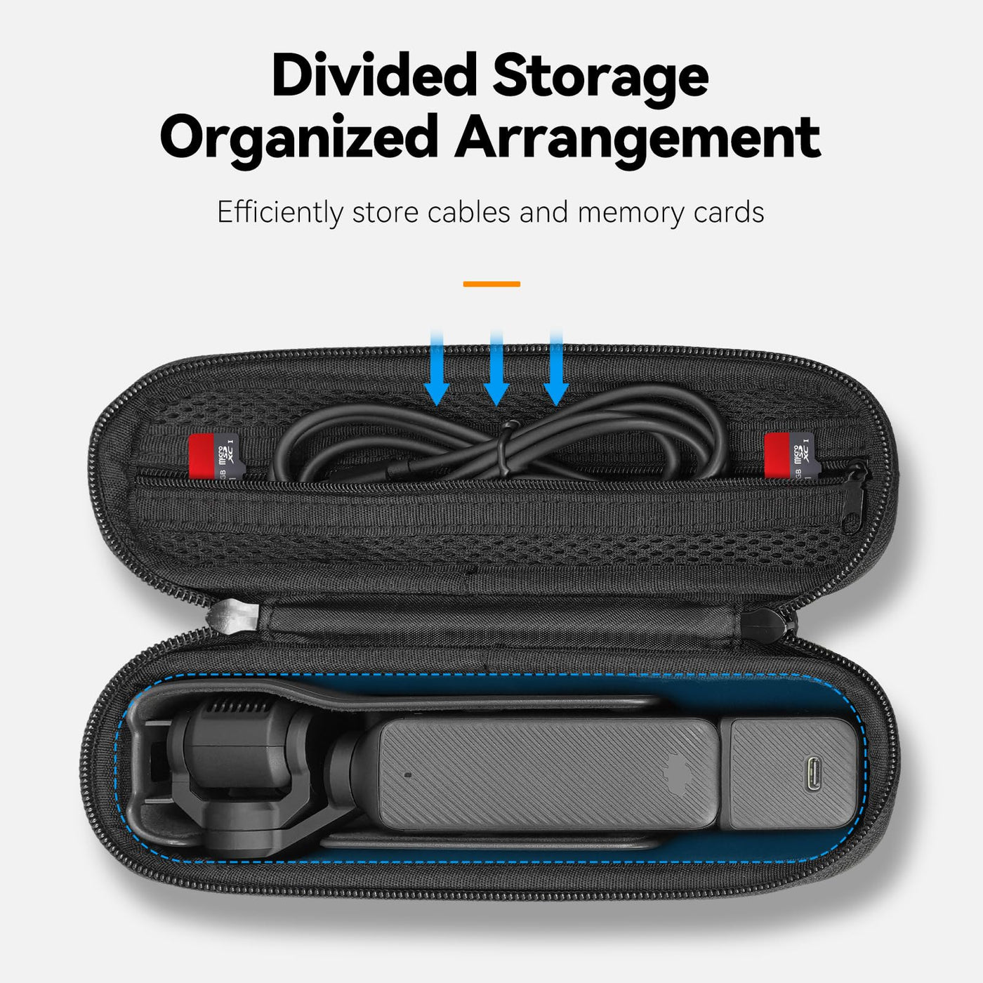 TELESIN Mini Carry Case for DJI Osmo Pocket 3 | Portable Storage Bag with Hand Strap for Osmo Pocket 3