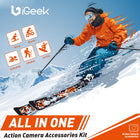 iGeek 65pcs Action Camera Accesories Kit | All in One Bundle Accesories Pack for GoPro Insta360 DJI Osmo Sports Cameras