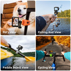 TELESIN Action Camera Elastic Silicone Strap Mount | Flexible Wrap Band Bike Motorcycle Handlebar Mount Accessories for GoPro Insta360 DJI Action Osmo Pocket - Black