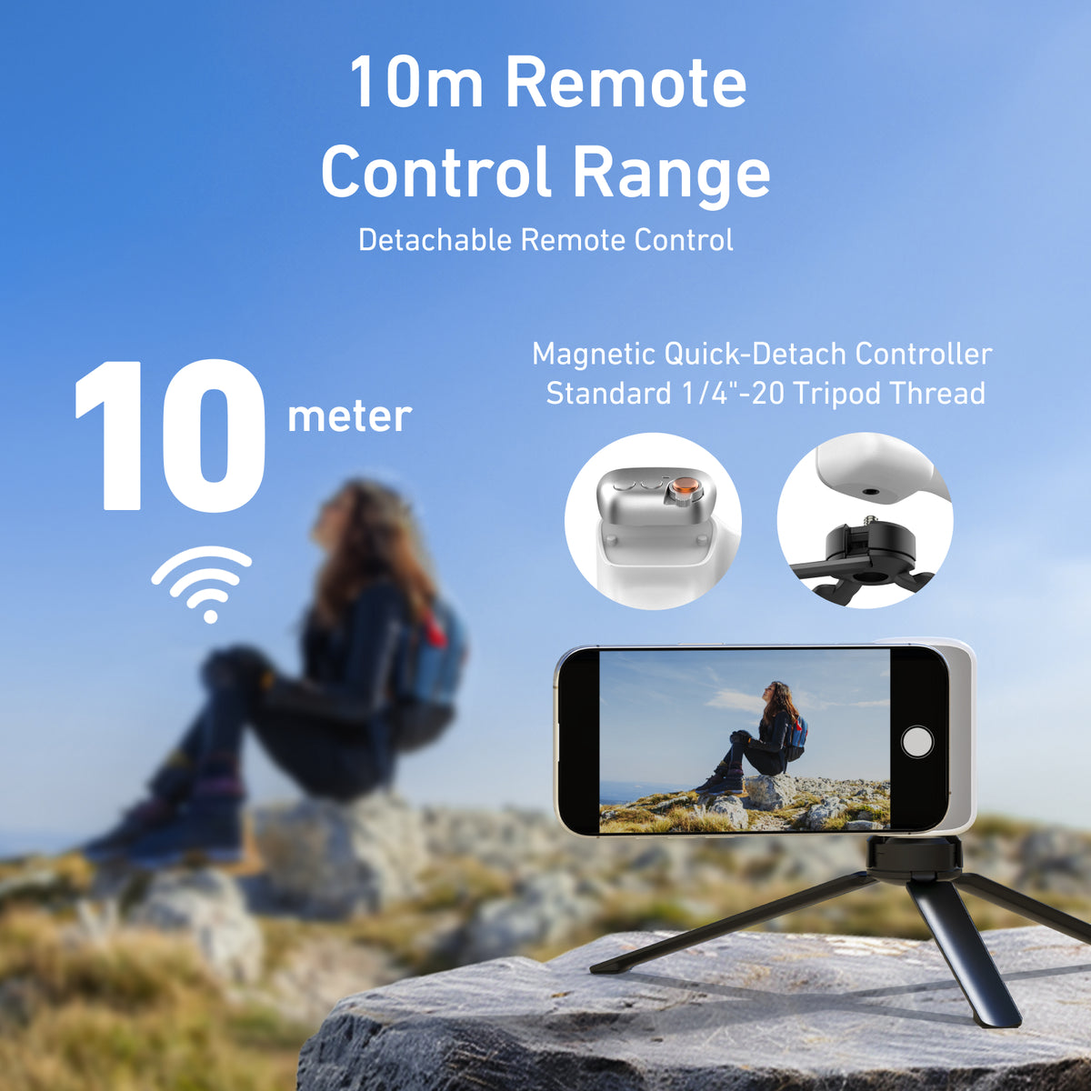 Telesin Fun Shot V2 Magnetic Grip for Mobile Phone | DSLR Camera Style Shutter Grip
