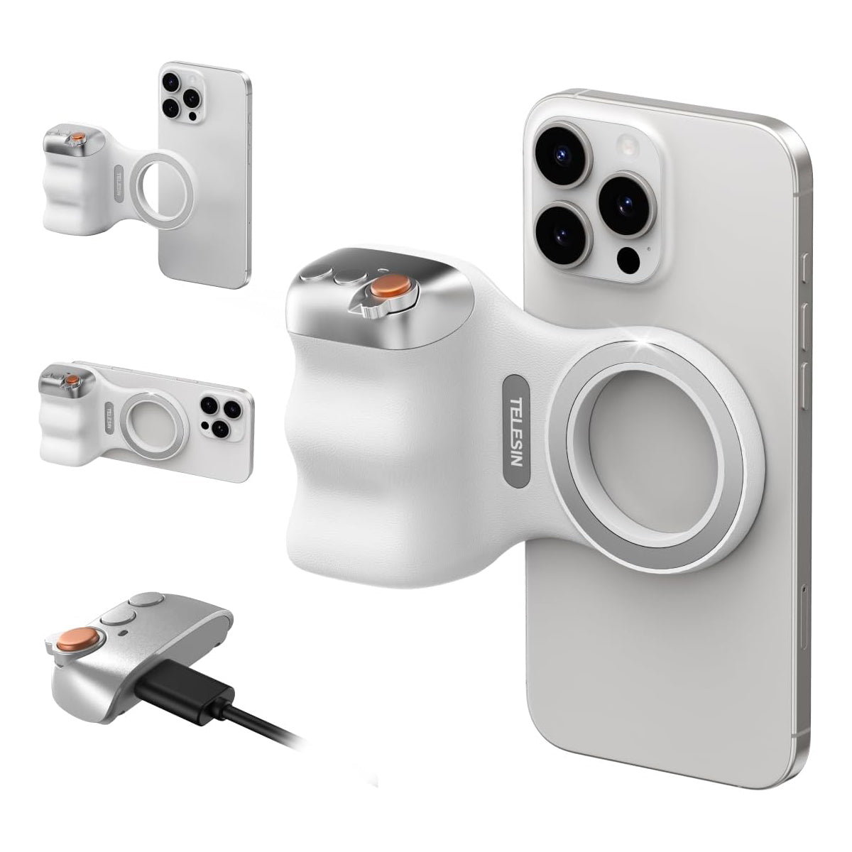Telesin Fun Shot V2 Magnetic Grip for Mobile Phone | DSLR Camera Style Shutter Grip